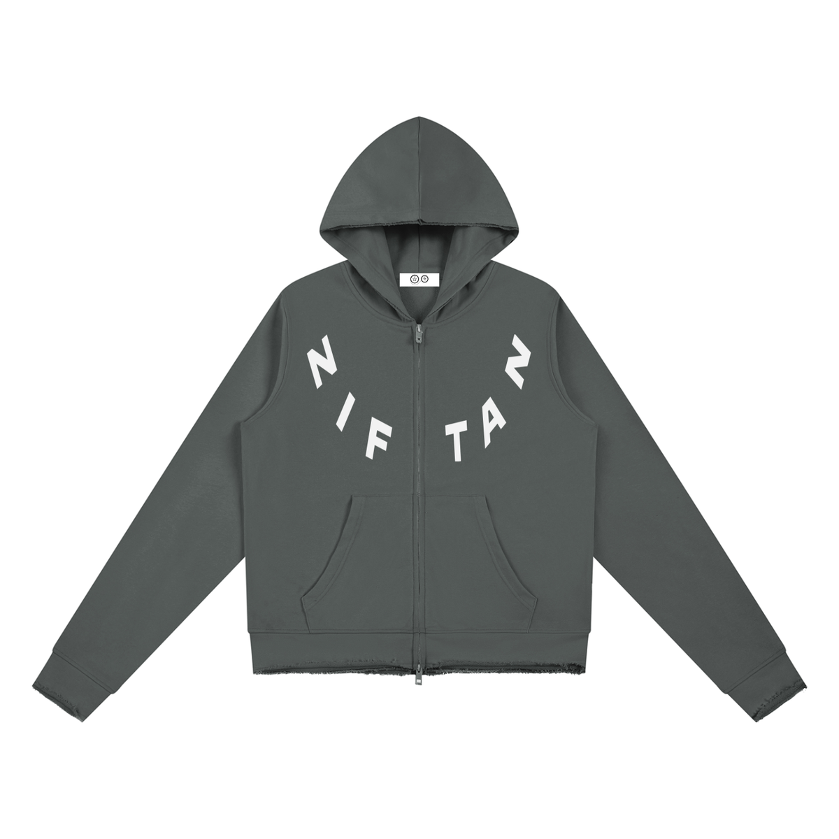 Ziftan Women’s Raw Edge Full Zip Hoodie