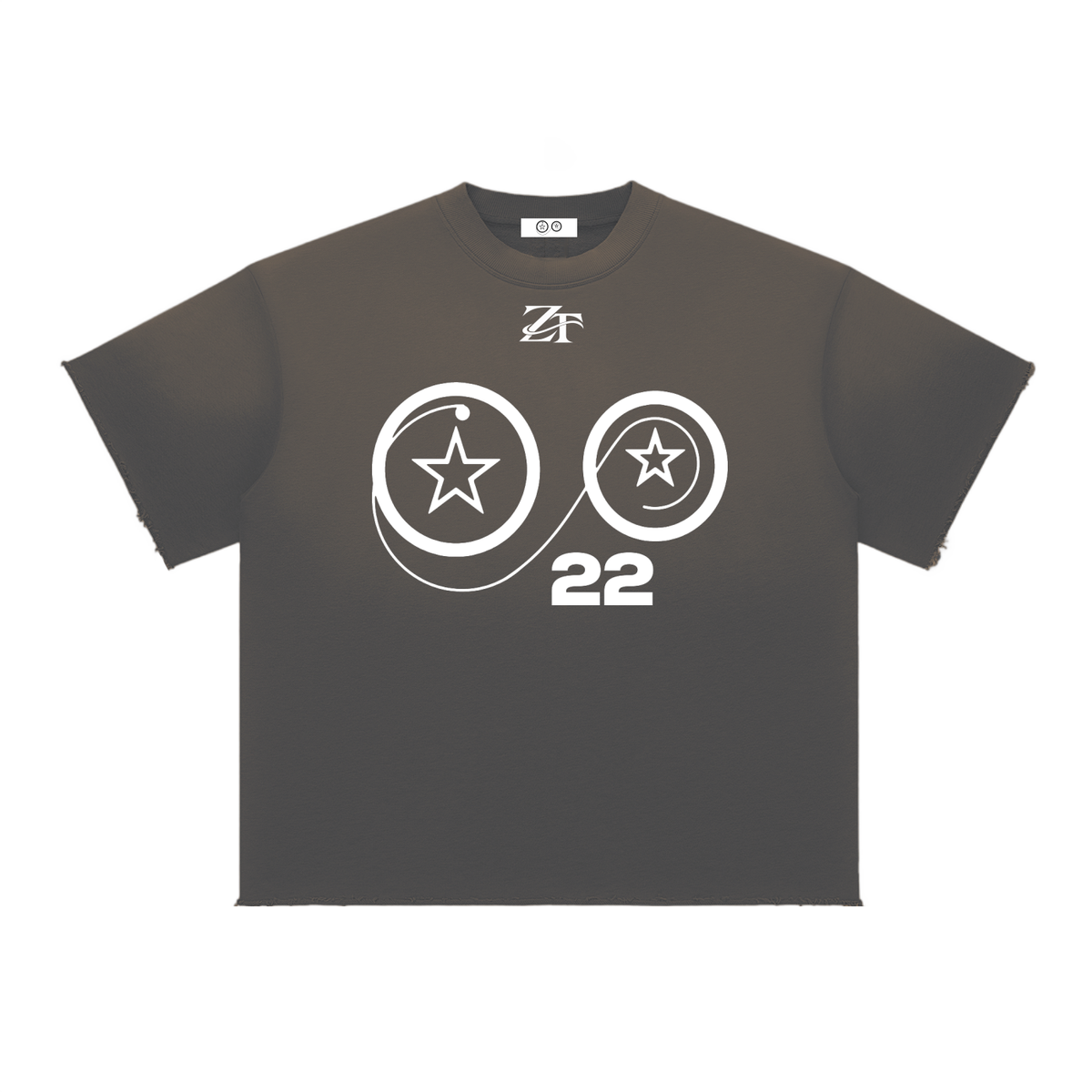 Ziftan Sun Fade Raw Edge T-Shirt