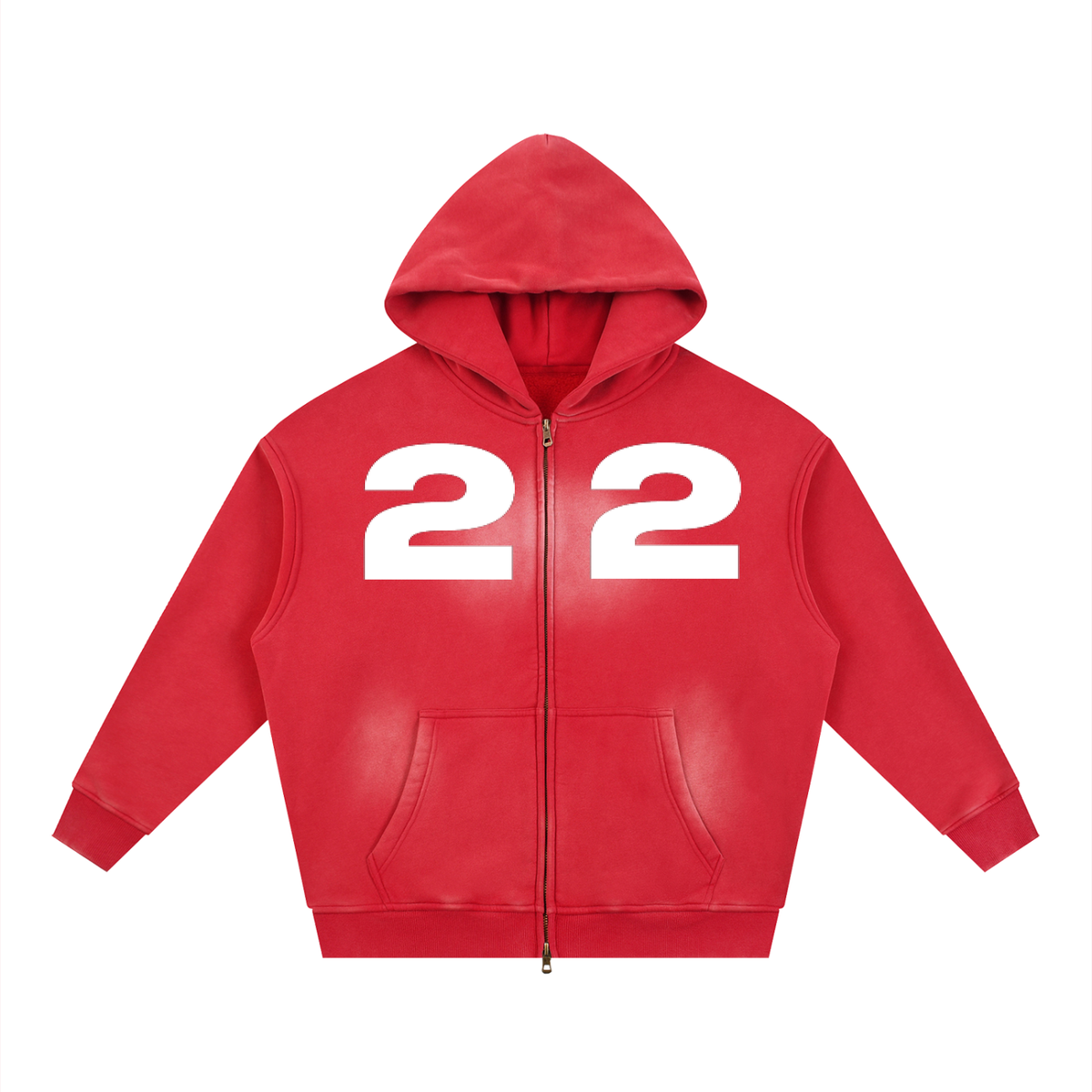 Ziftan Sunfade Two-way Zipper Boxy Fleece Hoodie