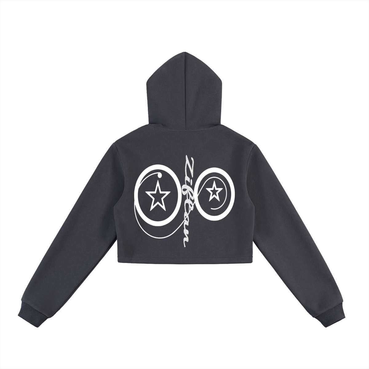 Ziftan Essential Cropped Zip-Up Hoodie