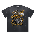 Hand-Frayed Sunfade Paint Splatter T-Shirt