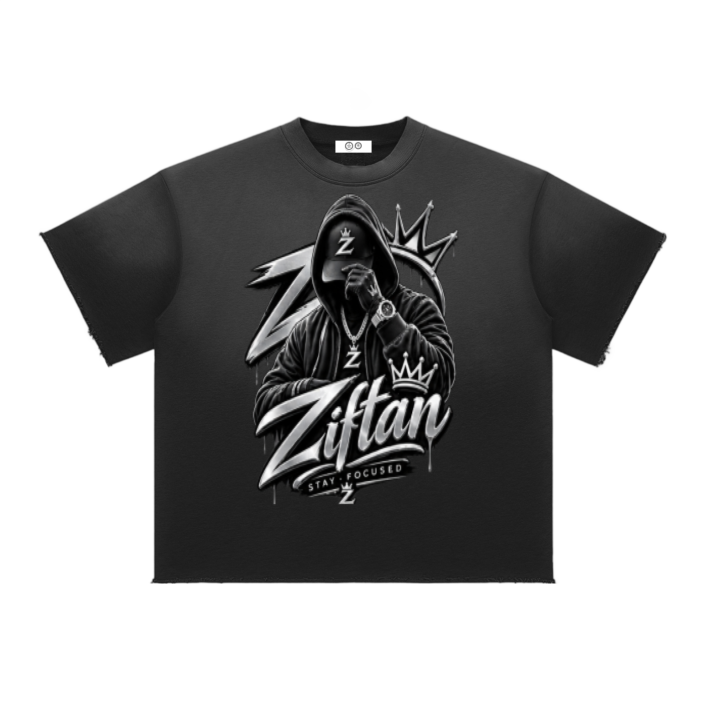Ziftan Sun Fade Raw Edge T-Shirt