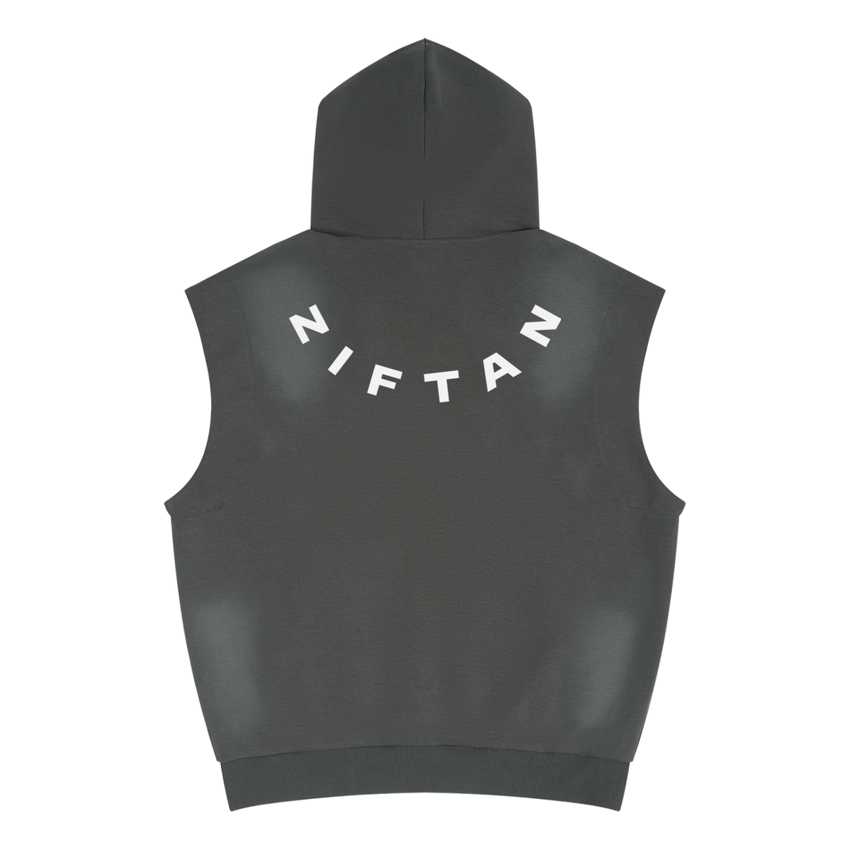 Ziftan Men Vintage Wash Sun Fade Sleeveless Hoodie
