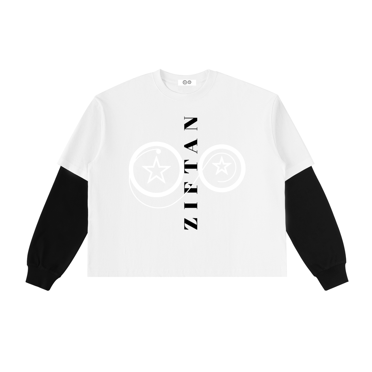 Ziftan Men Layered Contrast Sleeve Cotton T-Shirt