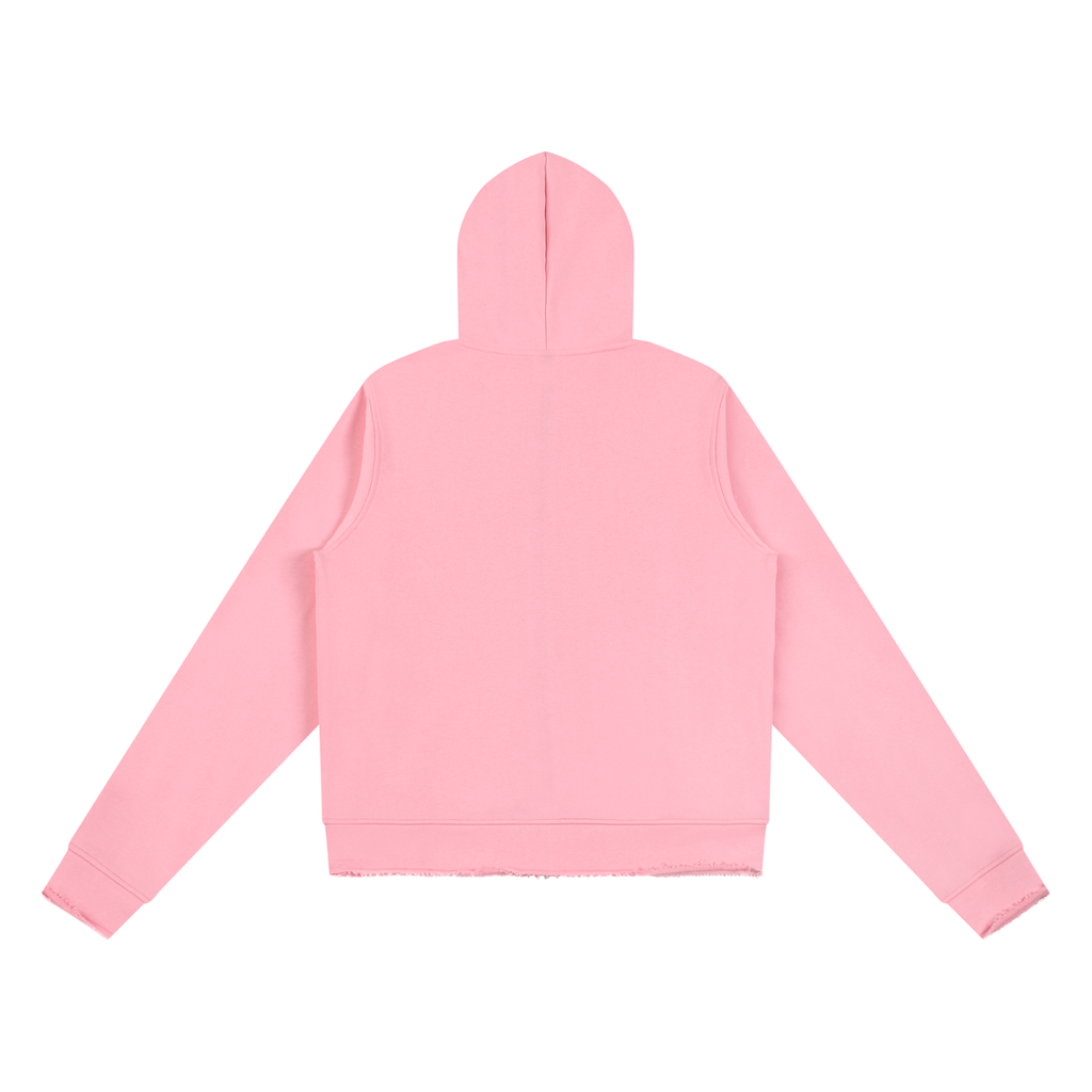 Ziftan Women’s Raw Edge Full Zip Hoodie