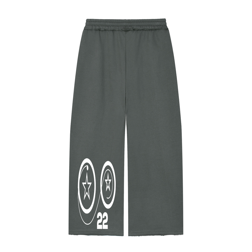 Ziftan Women’s Wide Leg Raw Edge Sweatpants