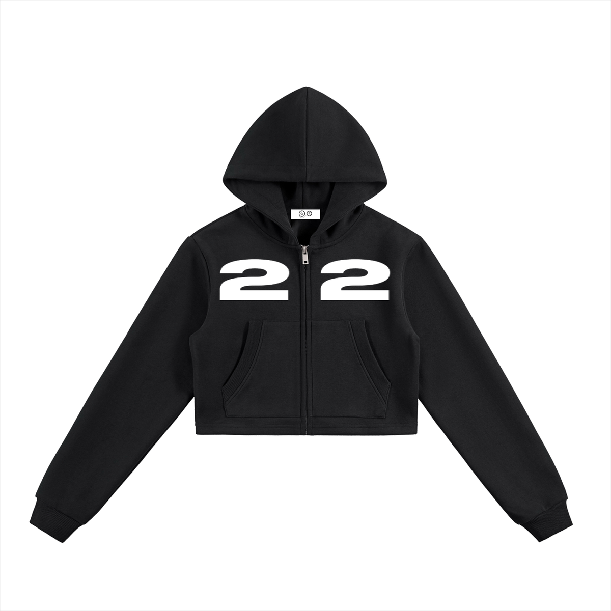 Ziftan Essential Cropped Zip-Up Hoodie