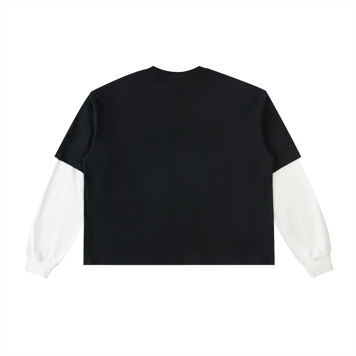 Ziftan Men Layered Contrast Sleeve Cotton T-Shirt