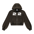 Ziftan Women’s Vintage Wash Full Zip Hoodie