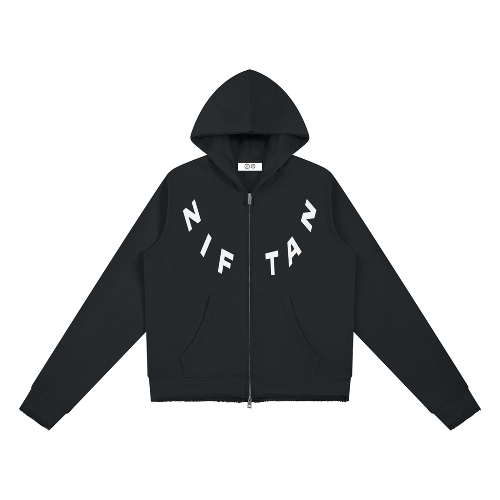 Ziftan Women’s Raw Edge Full Zip Hoodie