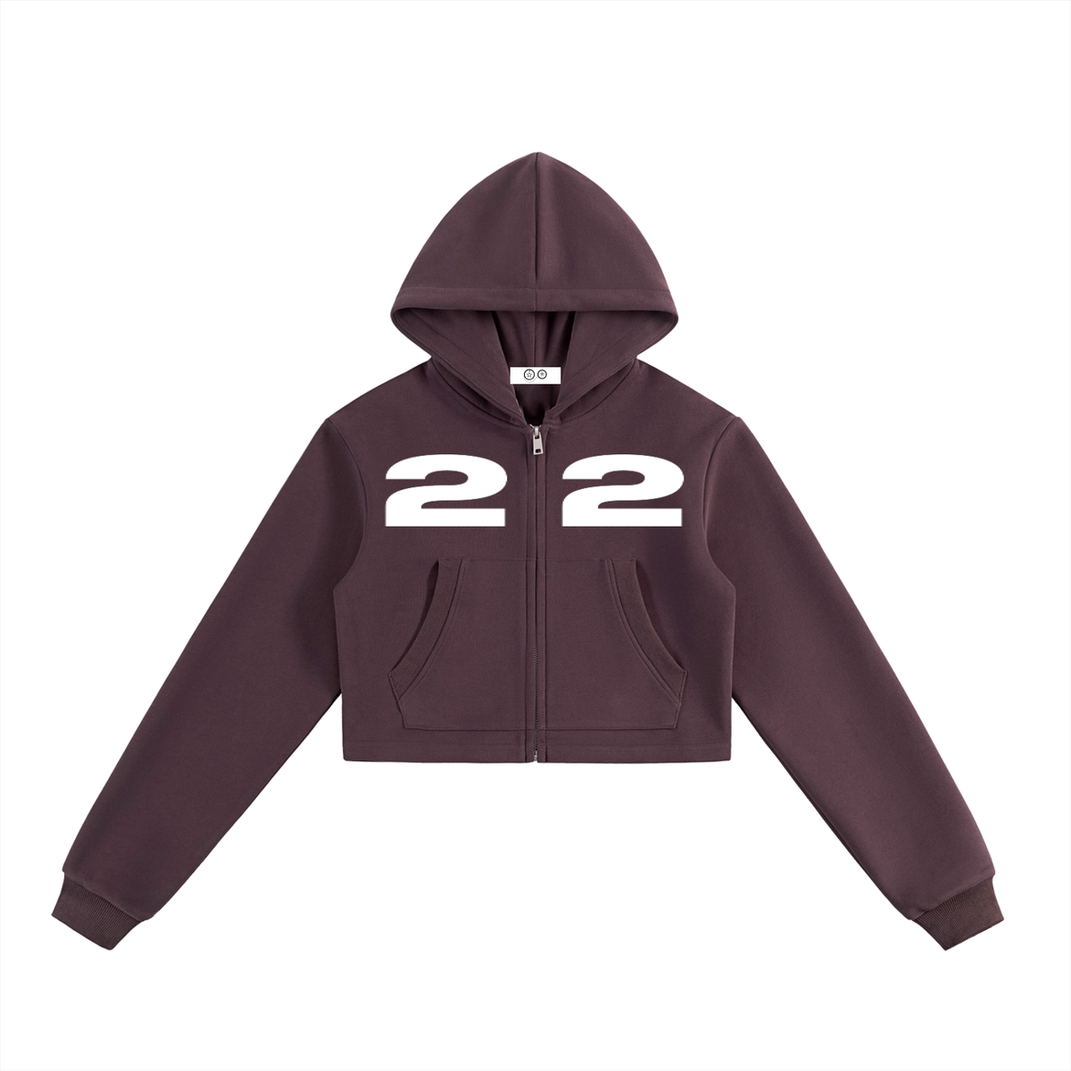 Ziftan Essential Cropped Zip-Up Hoodie
