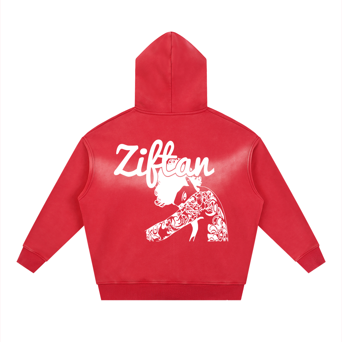 Ziftan Sunfade Two-way Zipper Boxy Fleece Hoodie