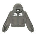 Ziftan Women’s Vintage Wash Full Zip Hoodie
