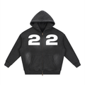 Ziftan Sunfade Two-way Zipper Boxy Fleece Hoodie