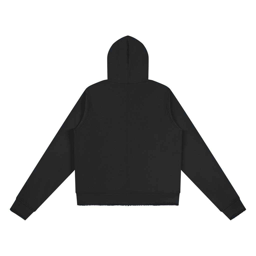 Ziftan Women’s Raw Edge Full Zip Hoodie
