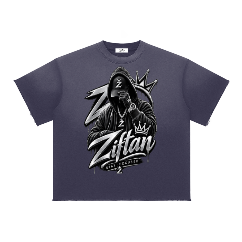 Ziftan Sun Fade Raw Edge T-Shirt