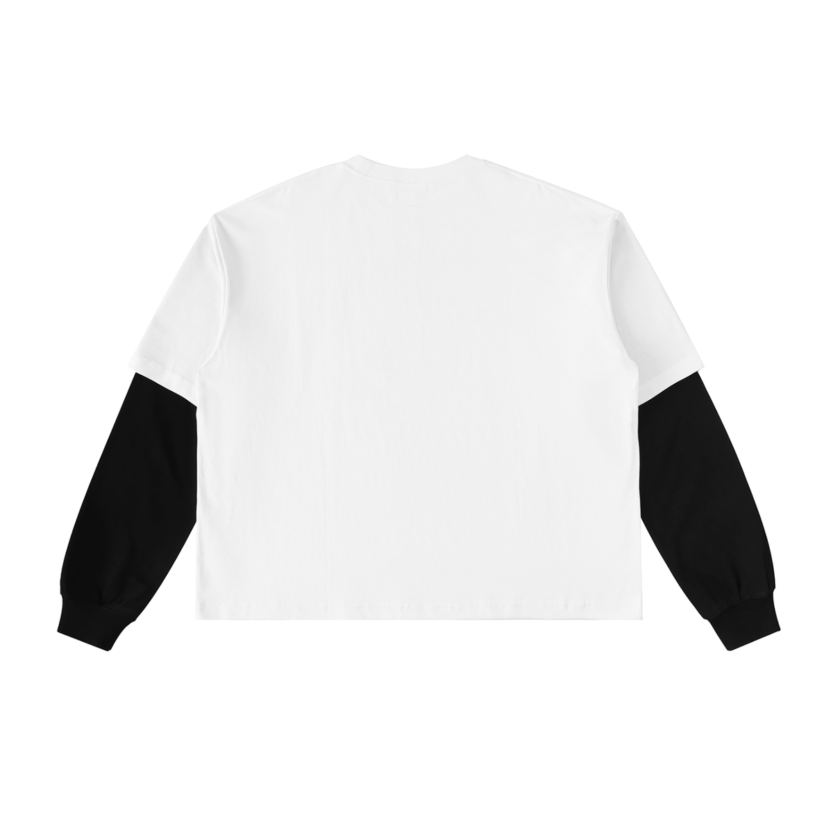 Ziftan Men Layered Contrast Sleeve Cotton T-Shirt