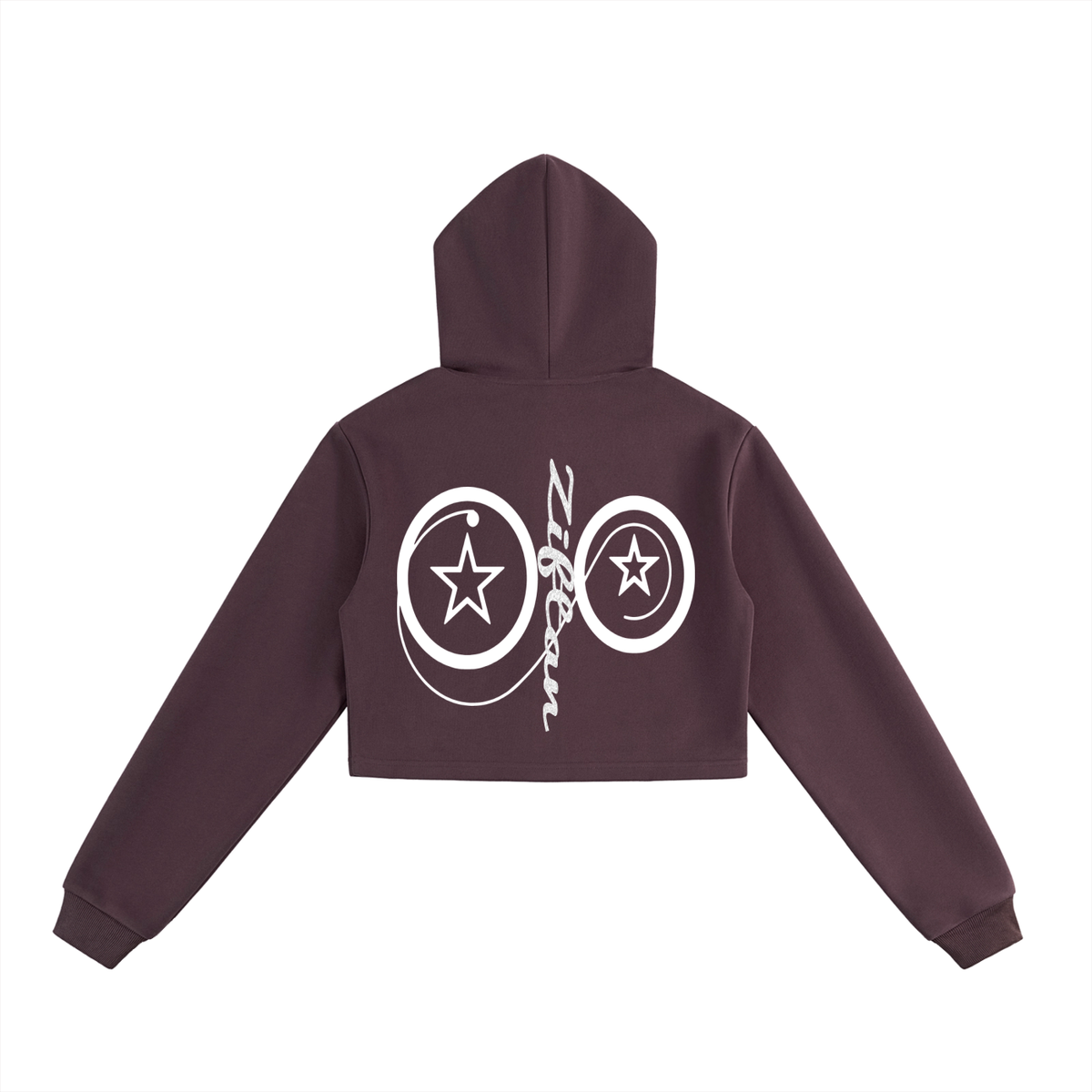 Ziftan Essential Cropped Zip-Up Hoodie