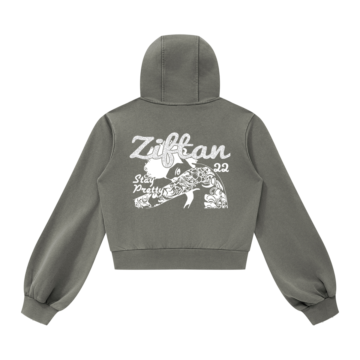Ziftan Women’s Vintage Wash Full Zip Hoodie