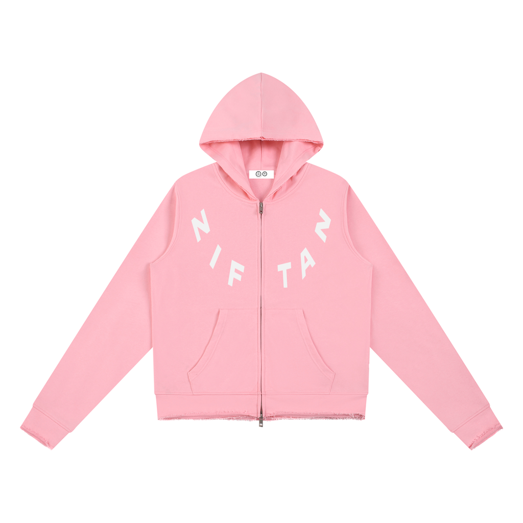 Ziftan Women’s Raw Edge Full Zip Hoodie