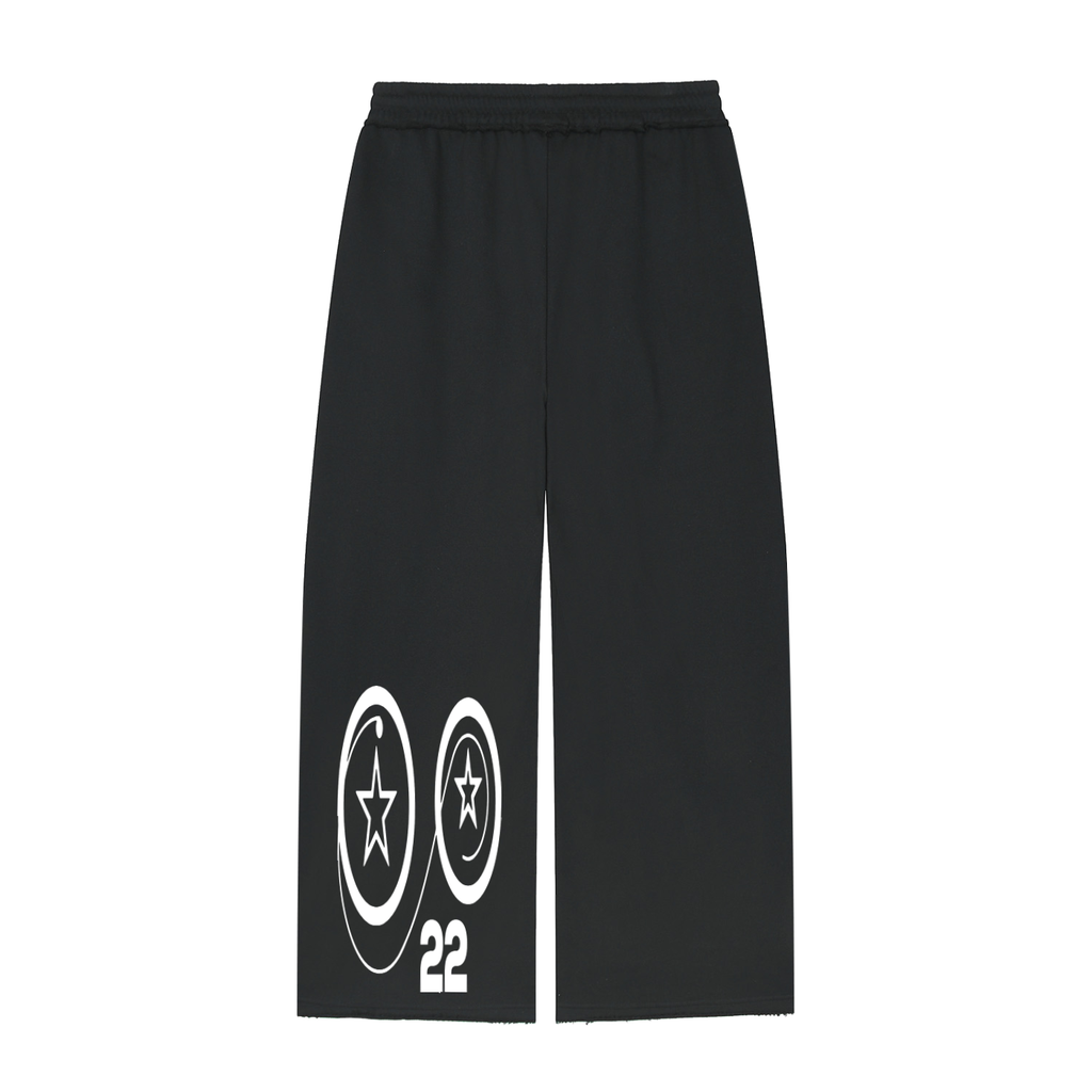 Ziftan Women’s Wide Leg Raw Edge Sweatpants