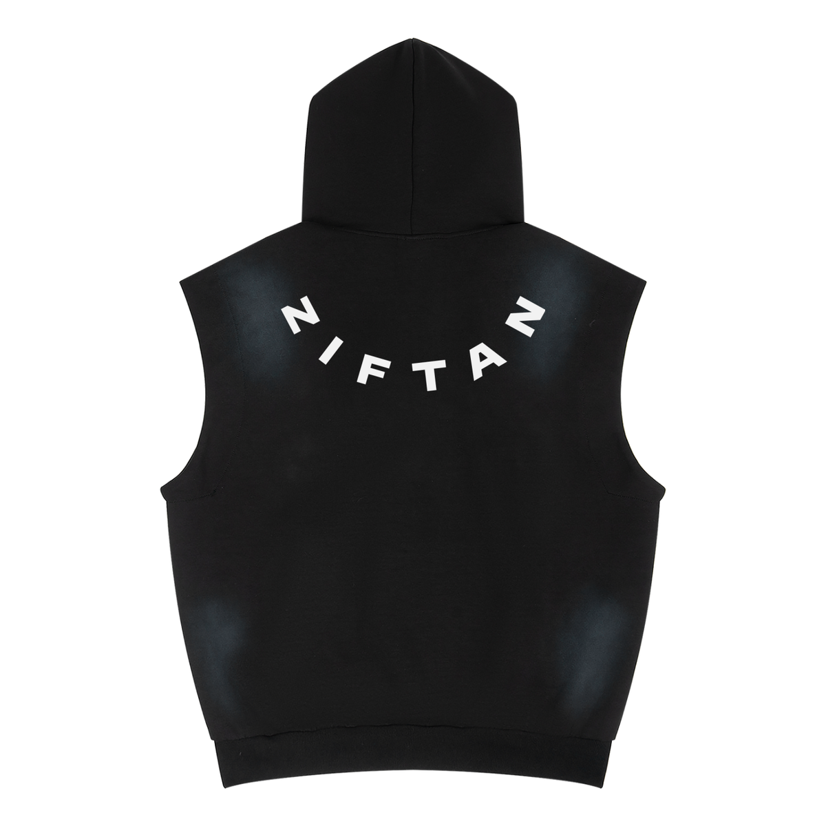 Ziftan Men Vintage Wash Sun Fade Sleeveless Hoodie